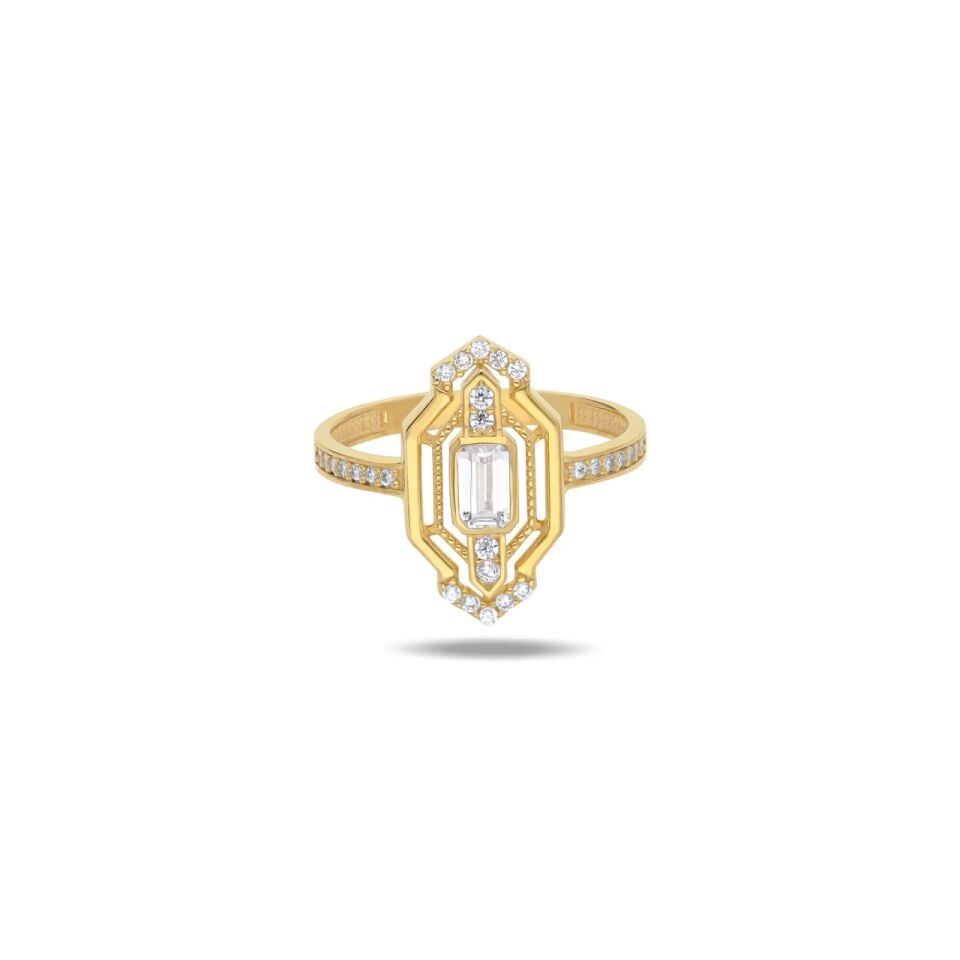 Deco Frame Altın Yüzük