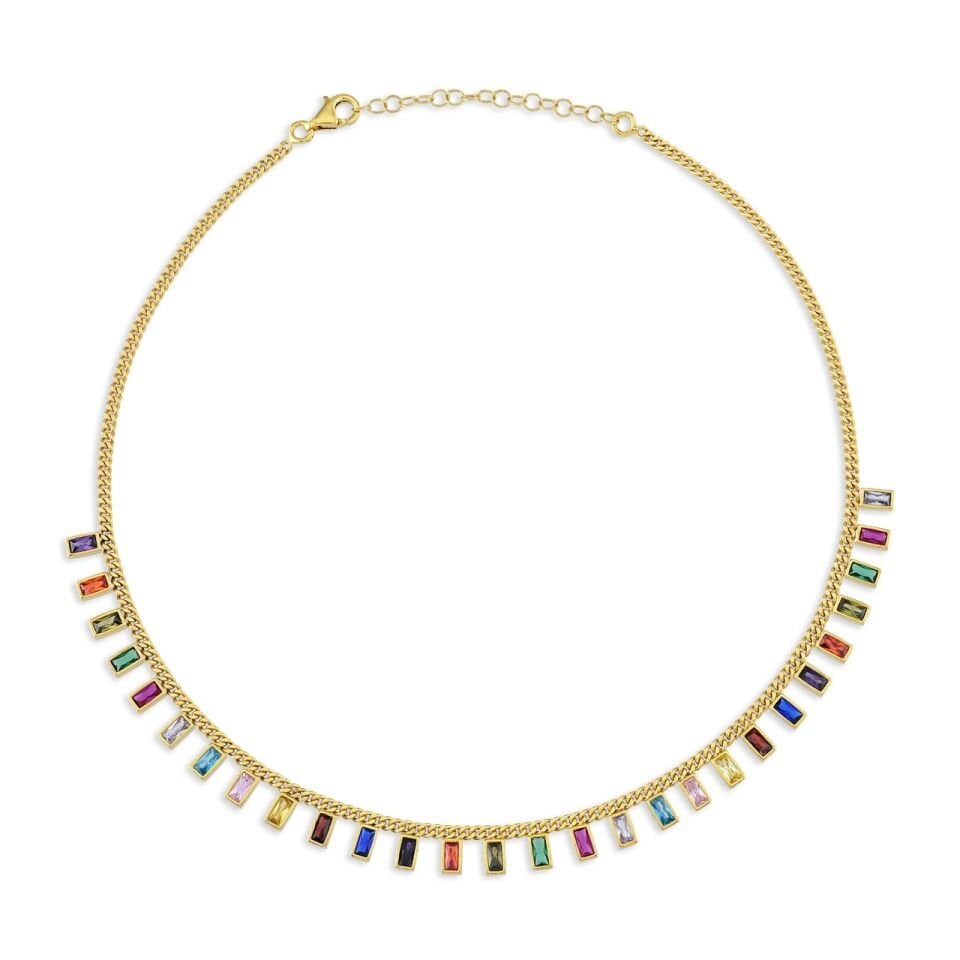 Éclats Chromatiques Altın Kolye