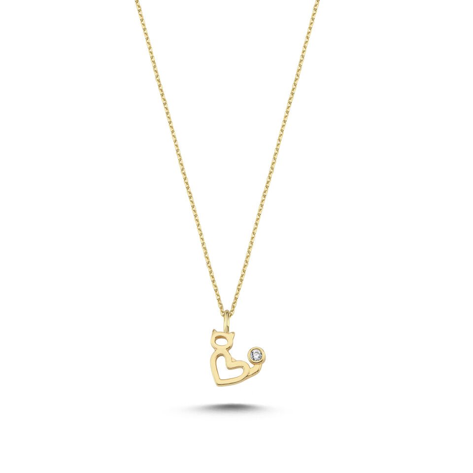 Félin Doux Altın Kolye