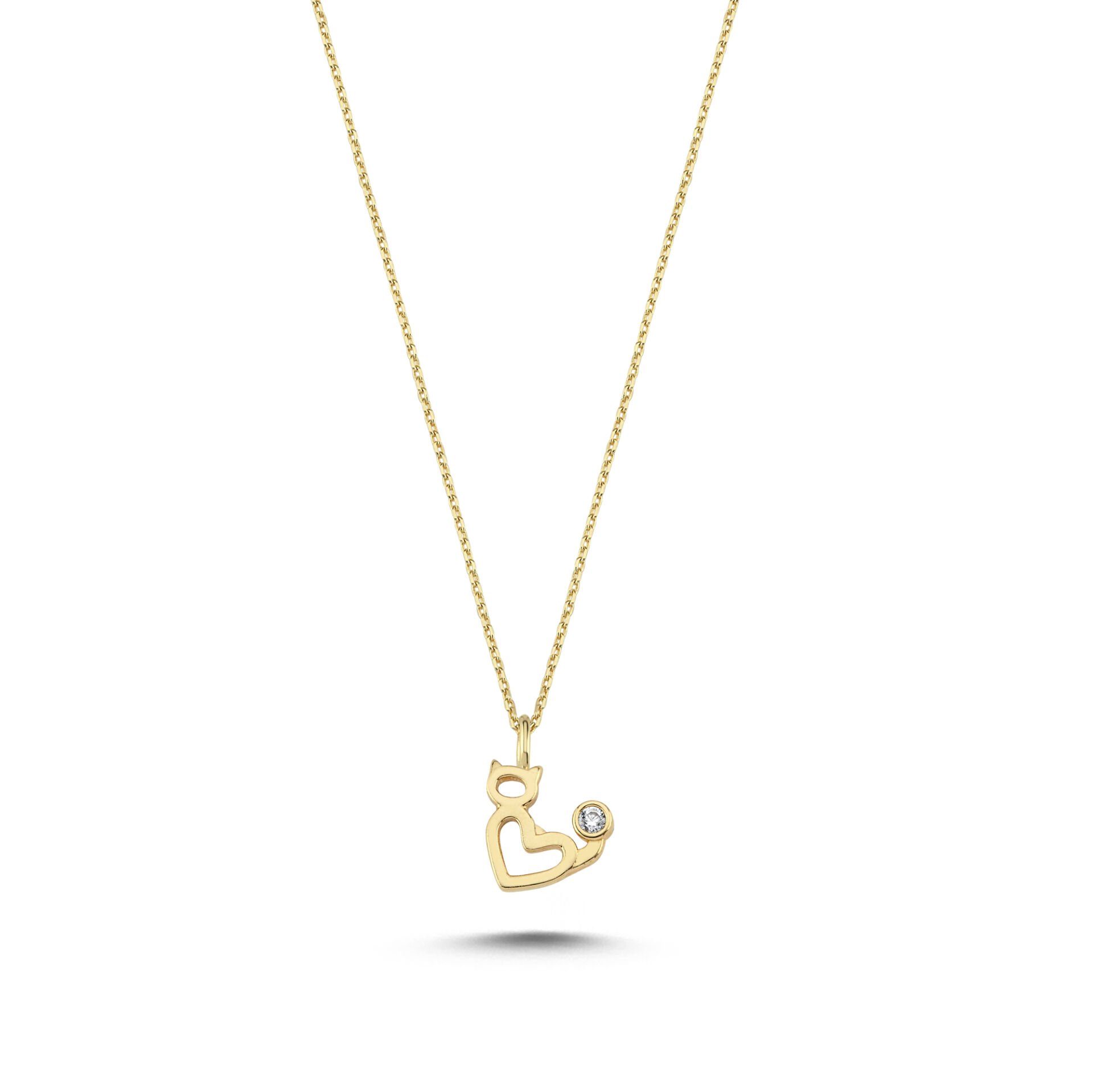 Félin Doux Altın Kolye