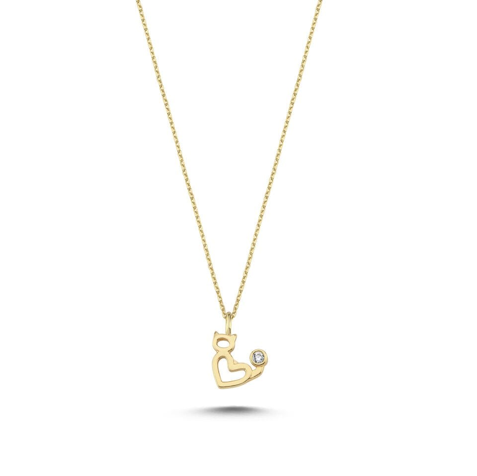 Félin Doux Altın Kolye