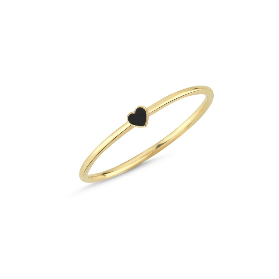 Black Heart Altın Yüzük