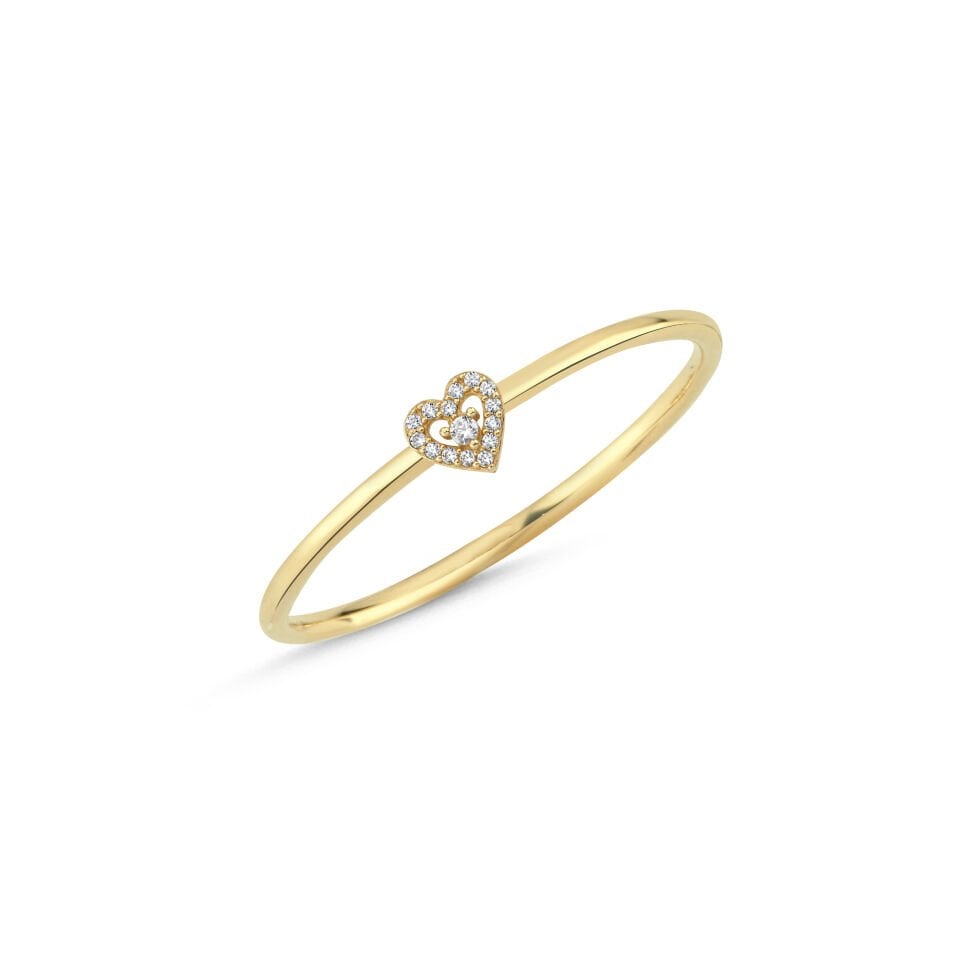 Shine Heart Altın Yüzük