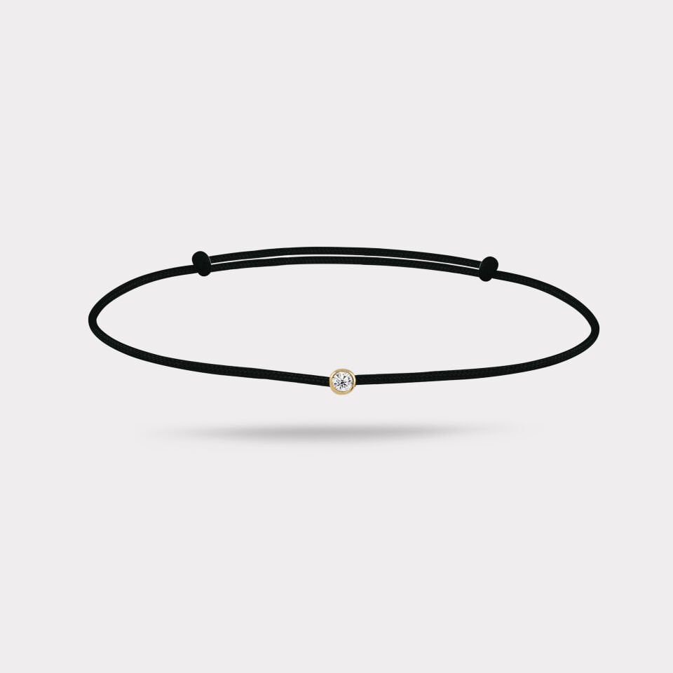 Silent Dot Altın İp Bileklik