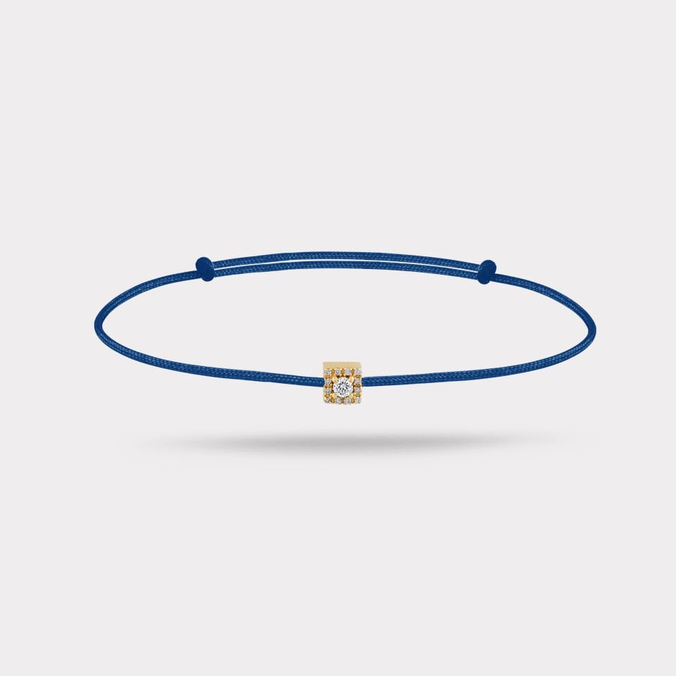 Square Halo Altın İp Bileklik