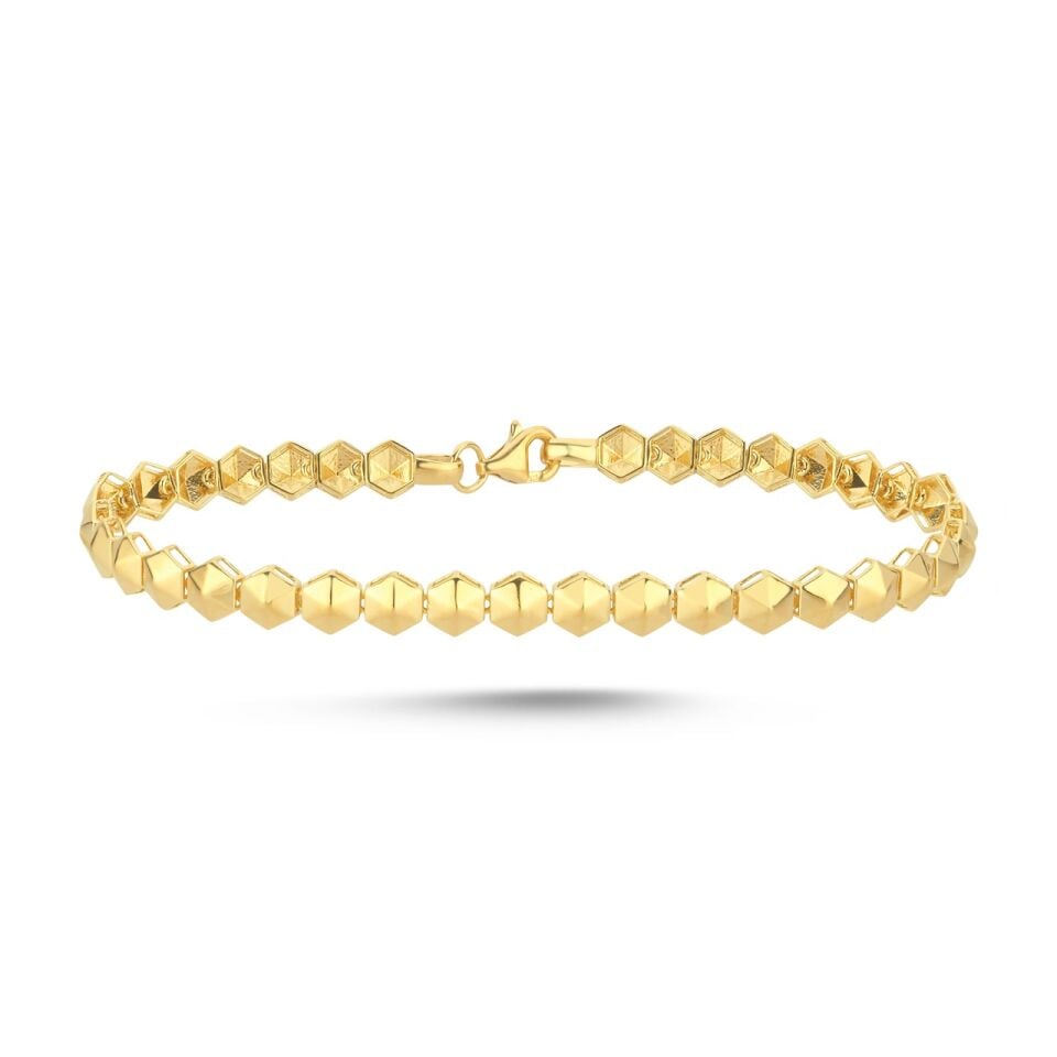 Hex Facet Altın Bileklik