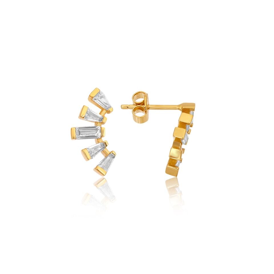 Radiant Fan Altın Küpe