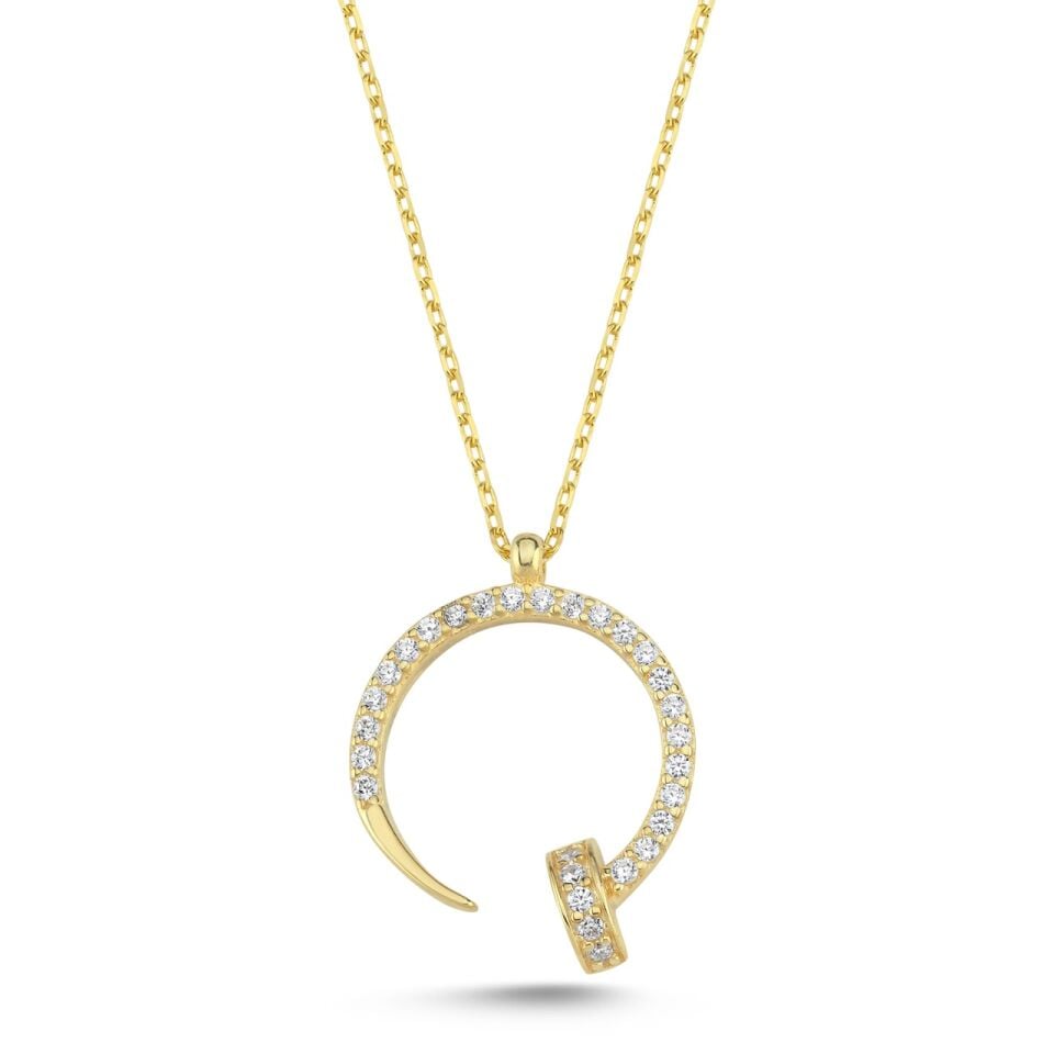 Halo Curve Altın Kolye