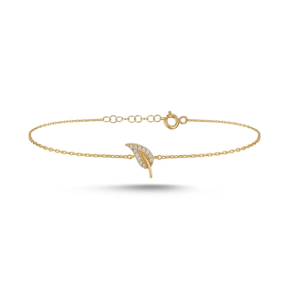 Petal Curve Altın Bileklik