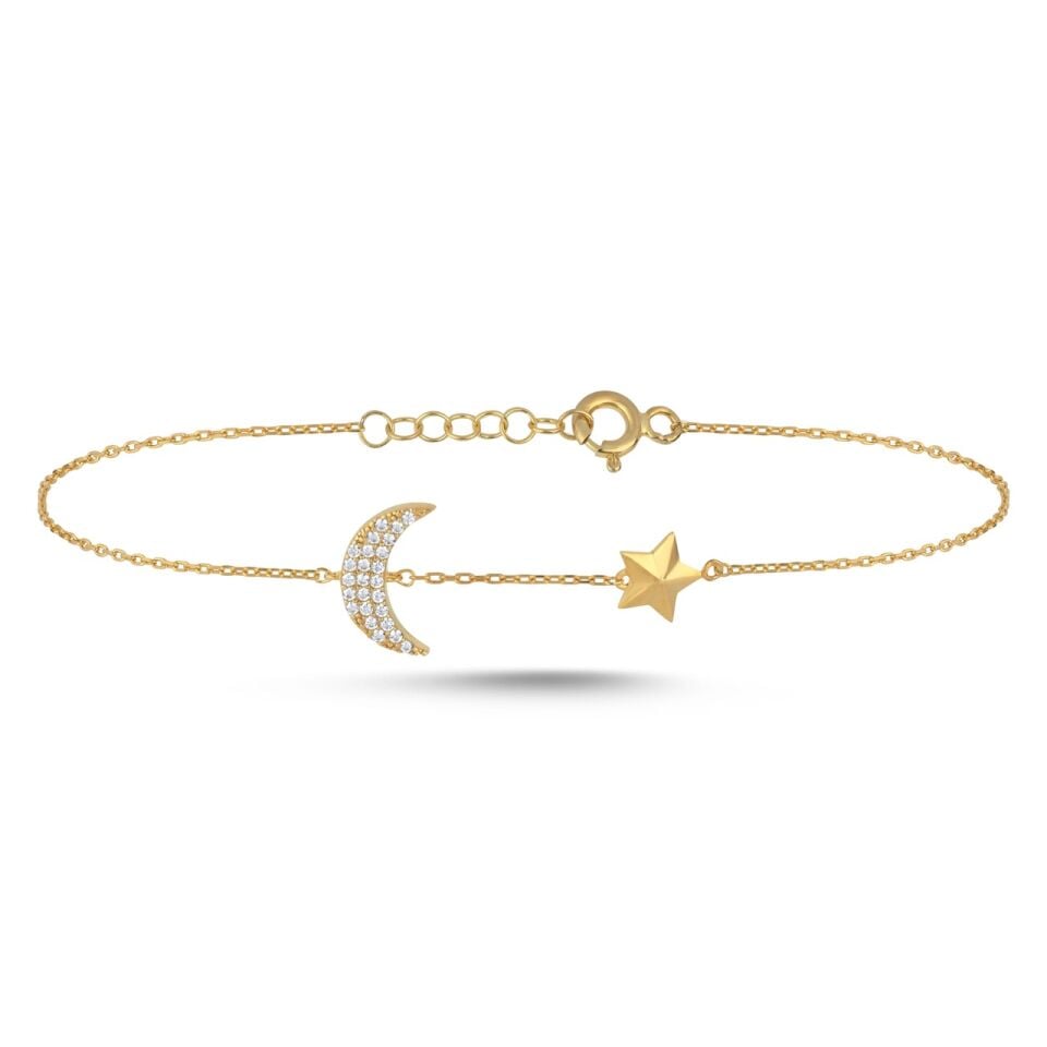Moon & Star Altın Bileklik