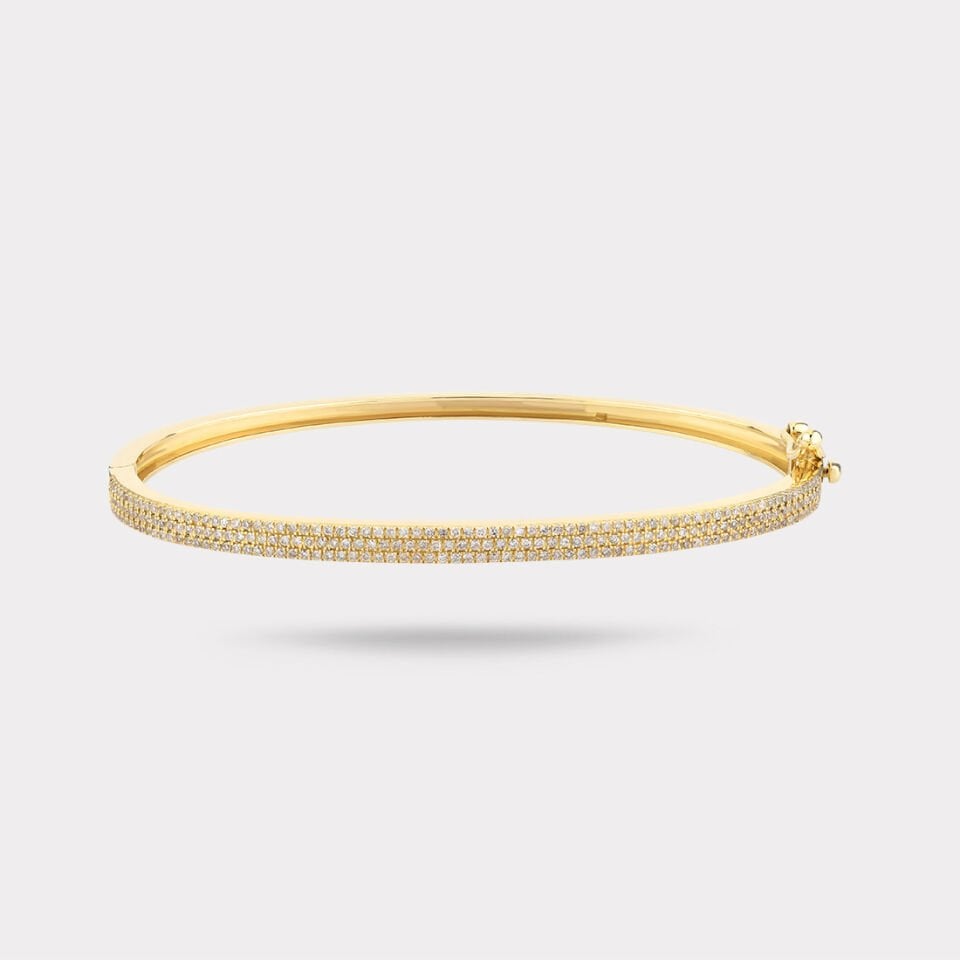 Full Pavé Gold Altın Kelepçe