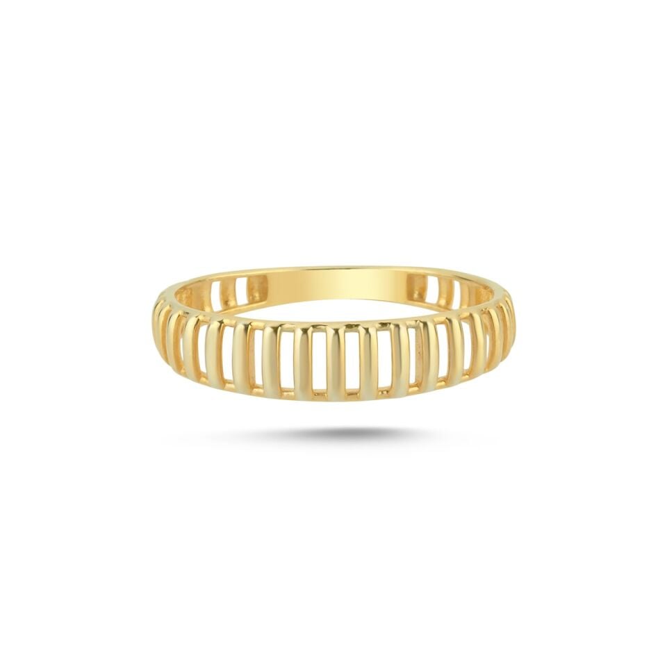 Linear Cut Altın Yüzük